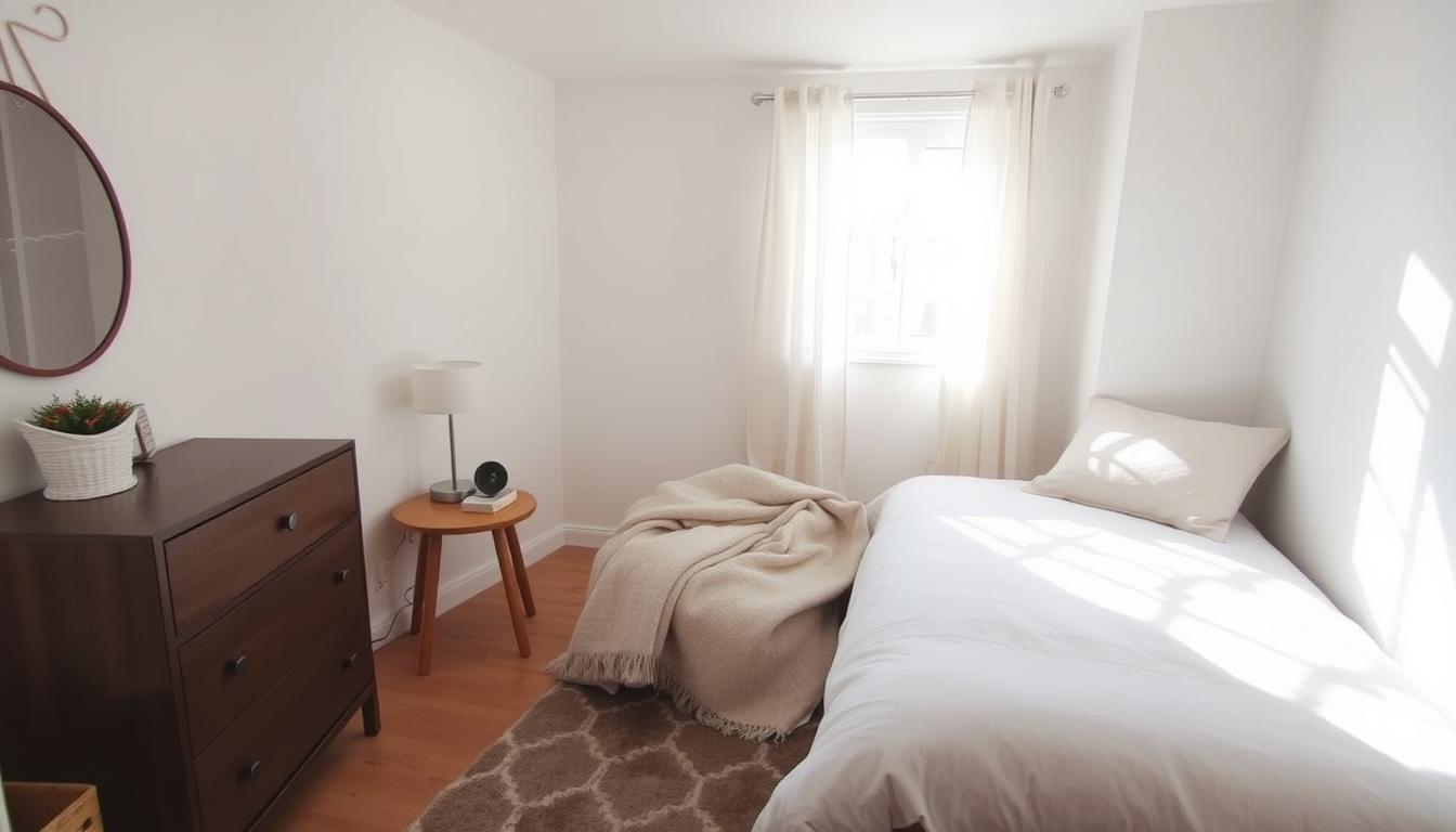 small bedroom furniture arrangement